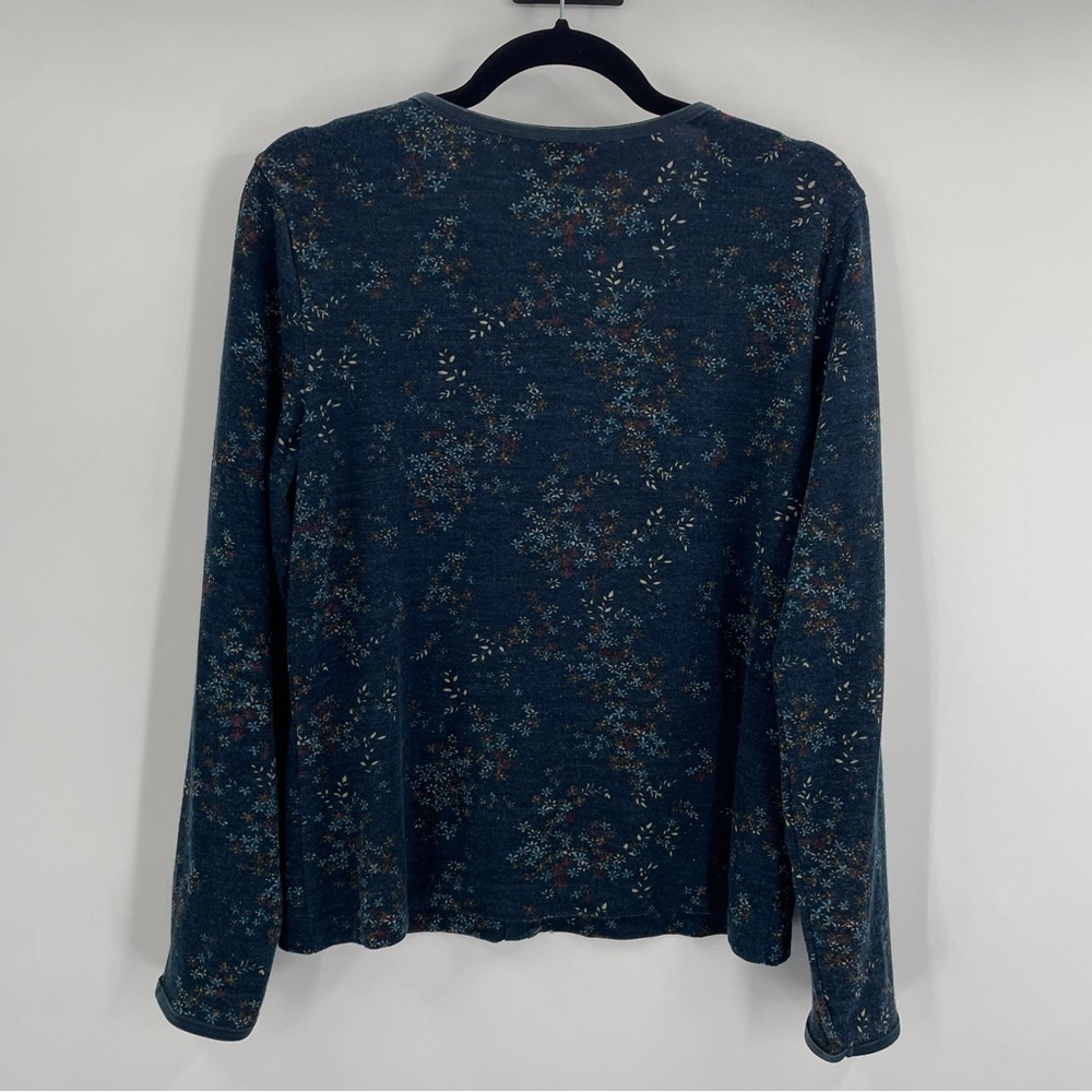 J Jill BLue Wool Blend Cardigan - Picture 5 of 8